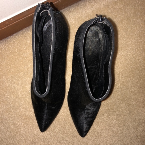 Faux fur black EXPRESS booties! Warn once! - Picture 3 of 5